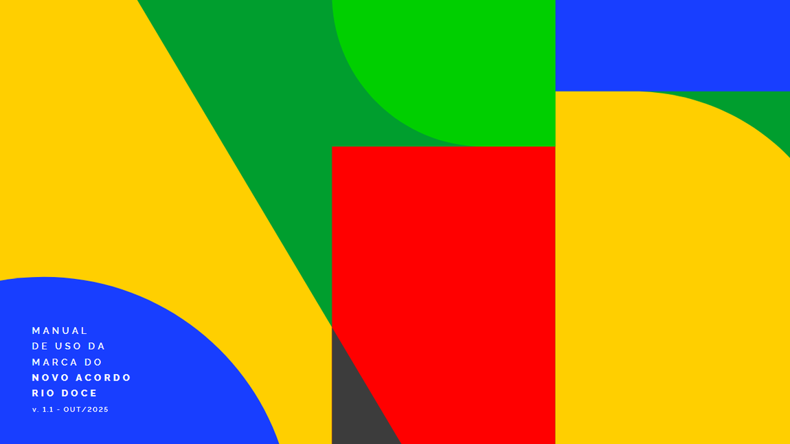 Capa do Manual de uso da marca do Novo Acordo do Rio Doce