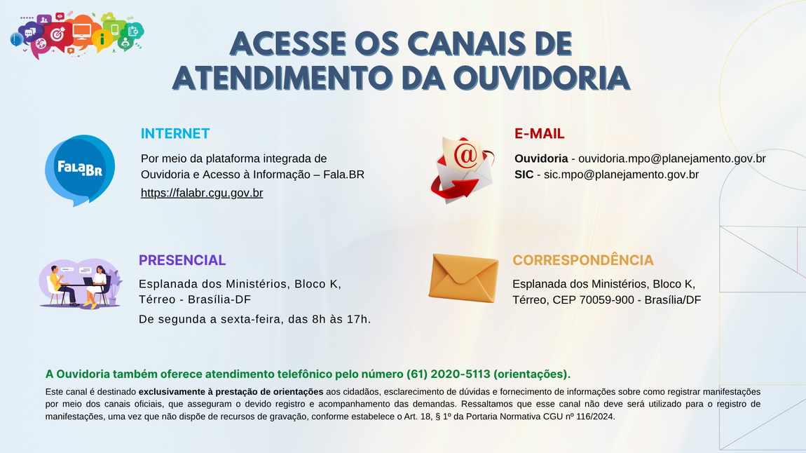 Canais de atendimento