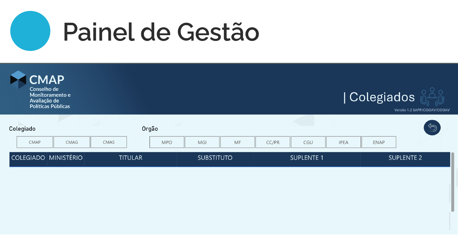 Painel de Gestão CMAP