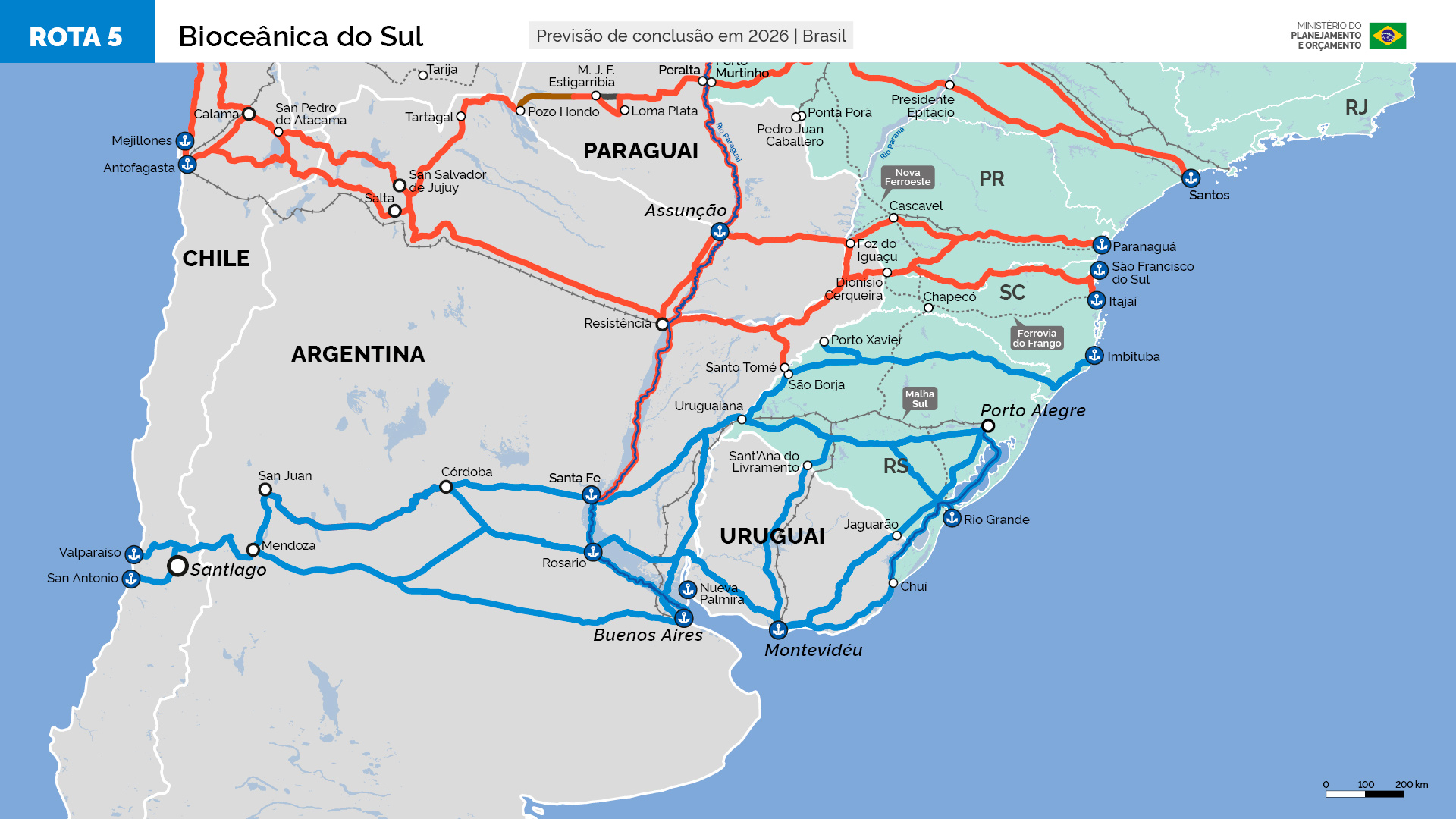 Mapa da rota 5 - cor azul