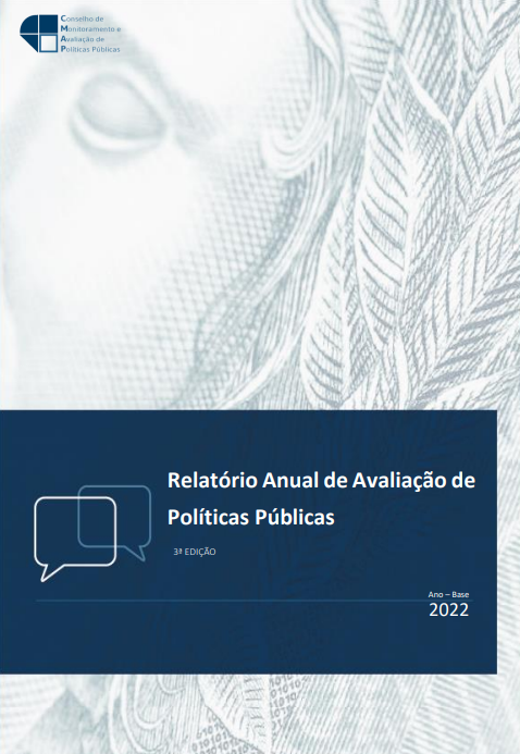 Capa com imagem de cédula do real direciona para do Relatório de Avaliação de Políticas Públicas ao Congresso Nacional 2023