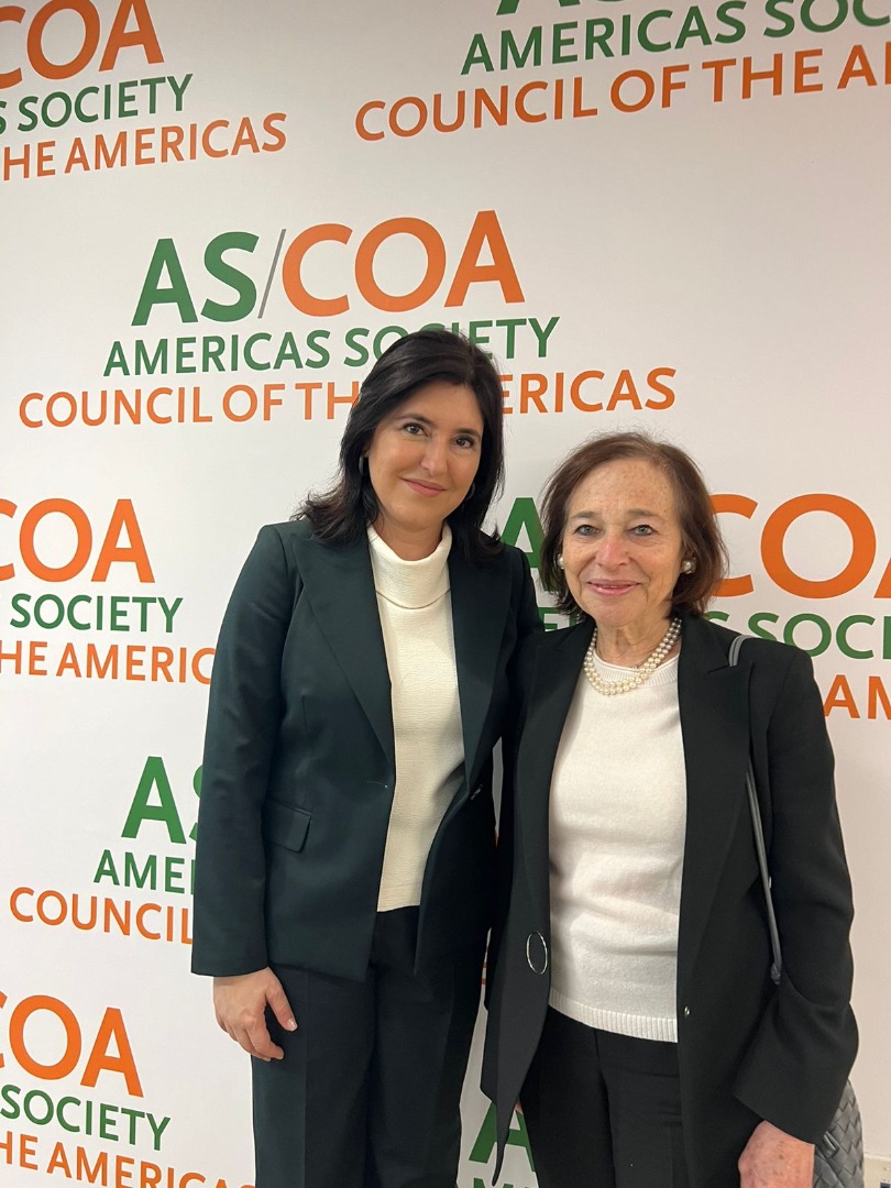 Ministra Simone Tebet com Susan Segal, Presidente e CEO do Instituto Council of the Americas