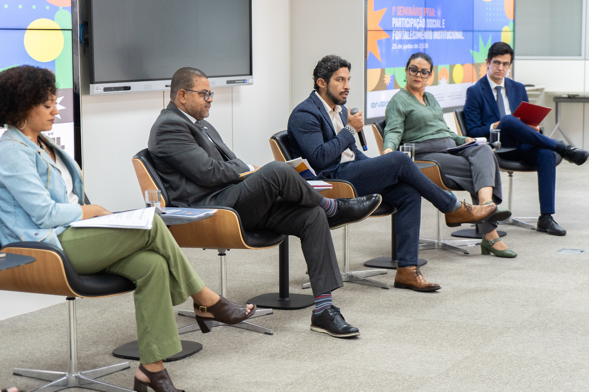 Mesa de abertura do 1° Seminário  Participação Social e Fortalecimento Institucional