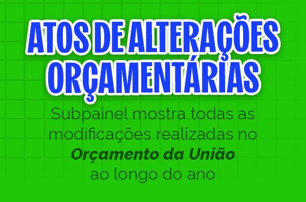 Painel do Orçamento Federal ganha nova visualização: Atos de Alterações Orçamentárias