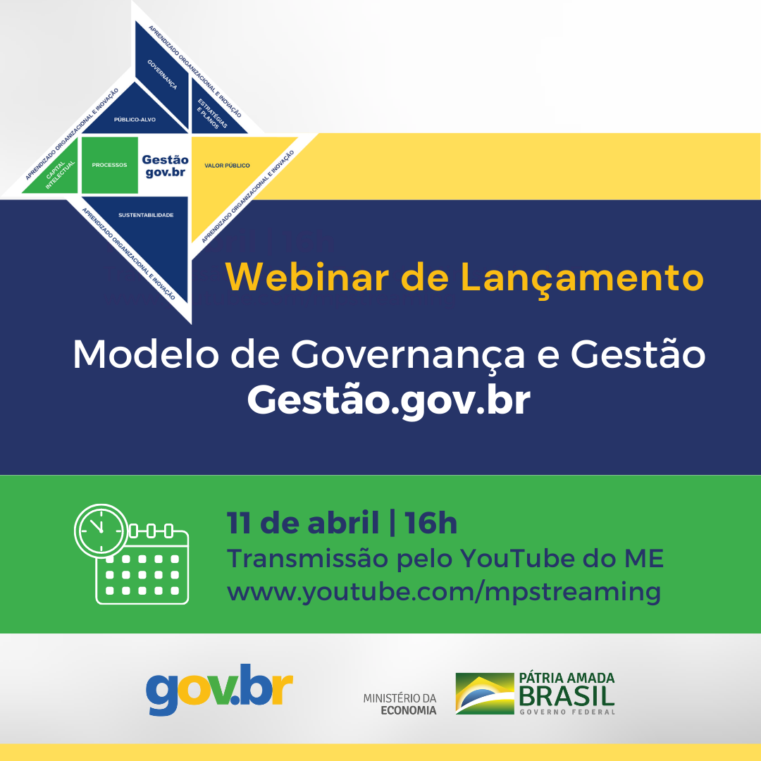 Webinar de Lançamento do Modelo de Governança e Gestão – Gestão.gov.br
