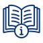 ícone com livro e letra i
