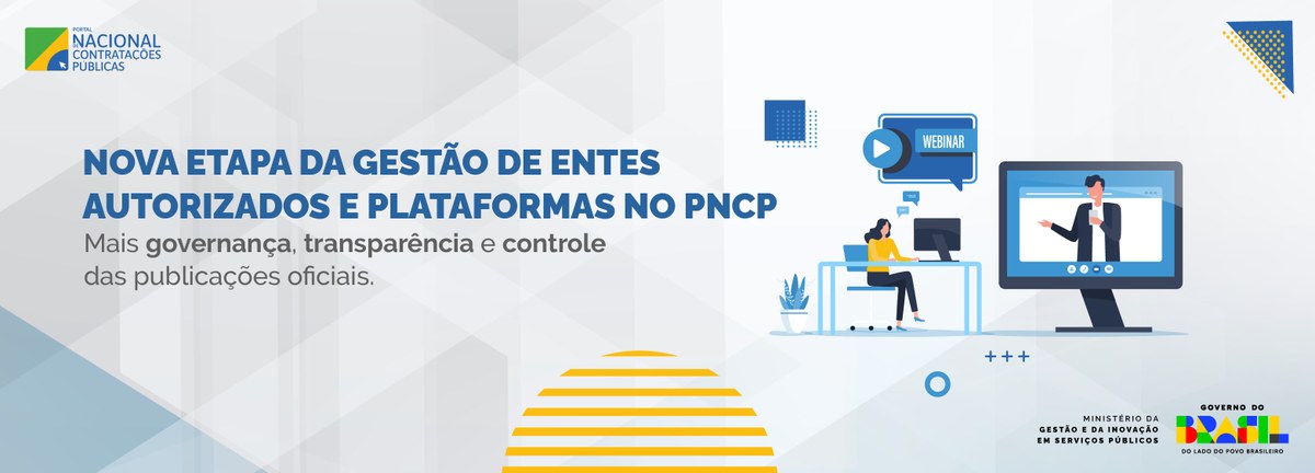 Gestão de entes autorizados e plataformas no PNCP