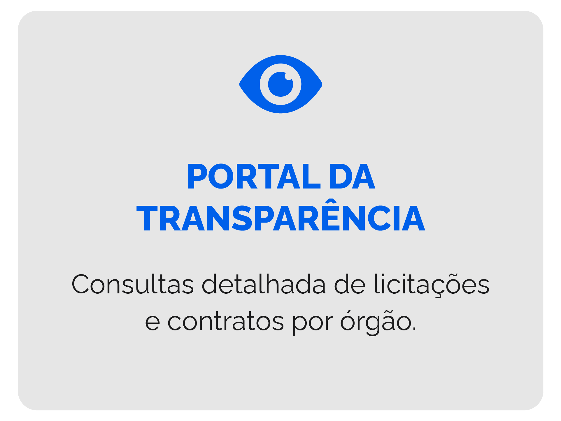 botão com fundo azul e letras brancas escrito portal da transparência