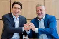 Ministros Silvio Costa Filho e Paulo Pimenta anunciam assinatura do contrato para execução do Porto de Arroio do Sal