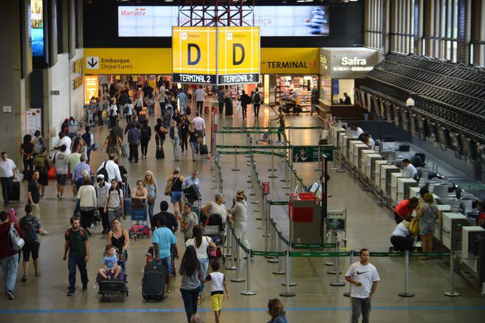 Brasil recebe 2,7 milhões de passageiros internacionais em janeiro e bate recorde