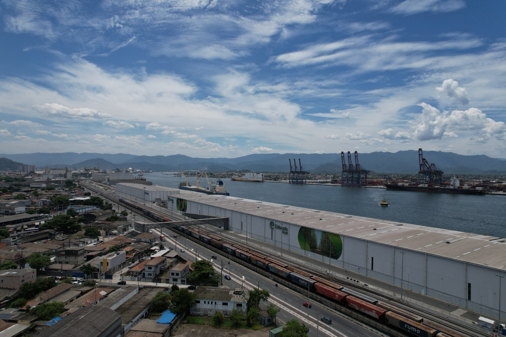 O Porto de Santos lidera a exportação de celulose no BrasiL