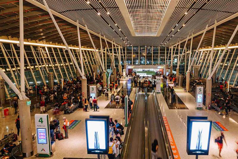 O aeroporto de Brasília (SBBR) concentrou a maior parte do tráfego, com 63,84% da movimentação total