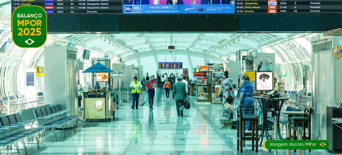 Ministério de Portos e Aeroportos coordenou investimentos para o setor e lançou programas inéditos de acessibilidade e sustentabilidade