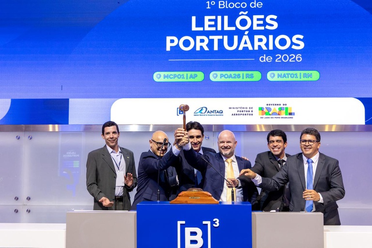 Leilão do primeiro bloco de arrendamentos portuários de 2026- Foto: Jonilton Lima/ MPor