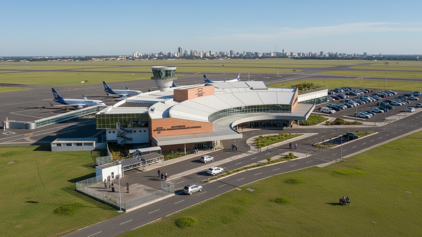 Projeção do novo aeroporto de Maringá.