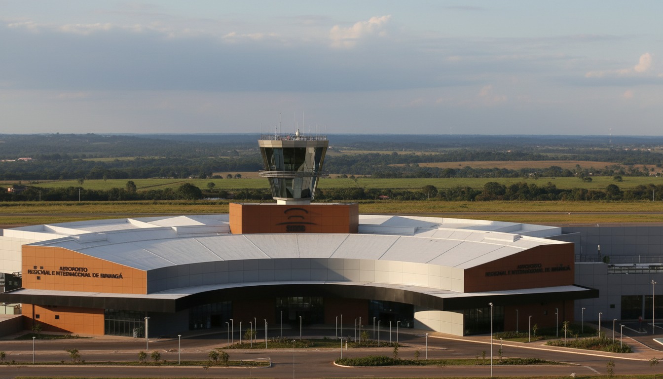 Projeção do novo aeroporto de Maringá.