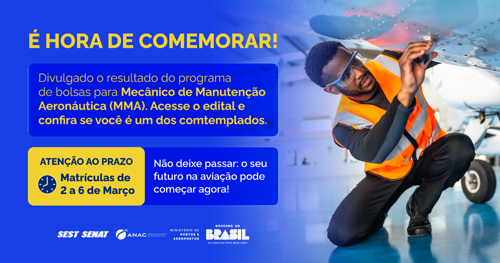 Confira os aprovados para o curso de Mecânicos de Manutenção Aeronáutica (MMA)