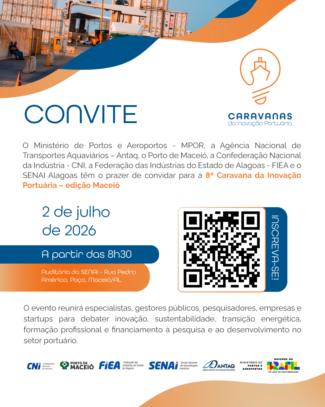 Convite Caravanas da Inovação Portuária
