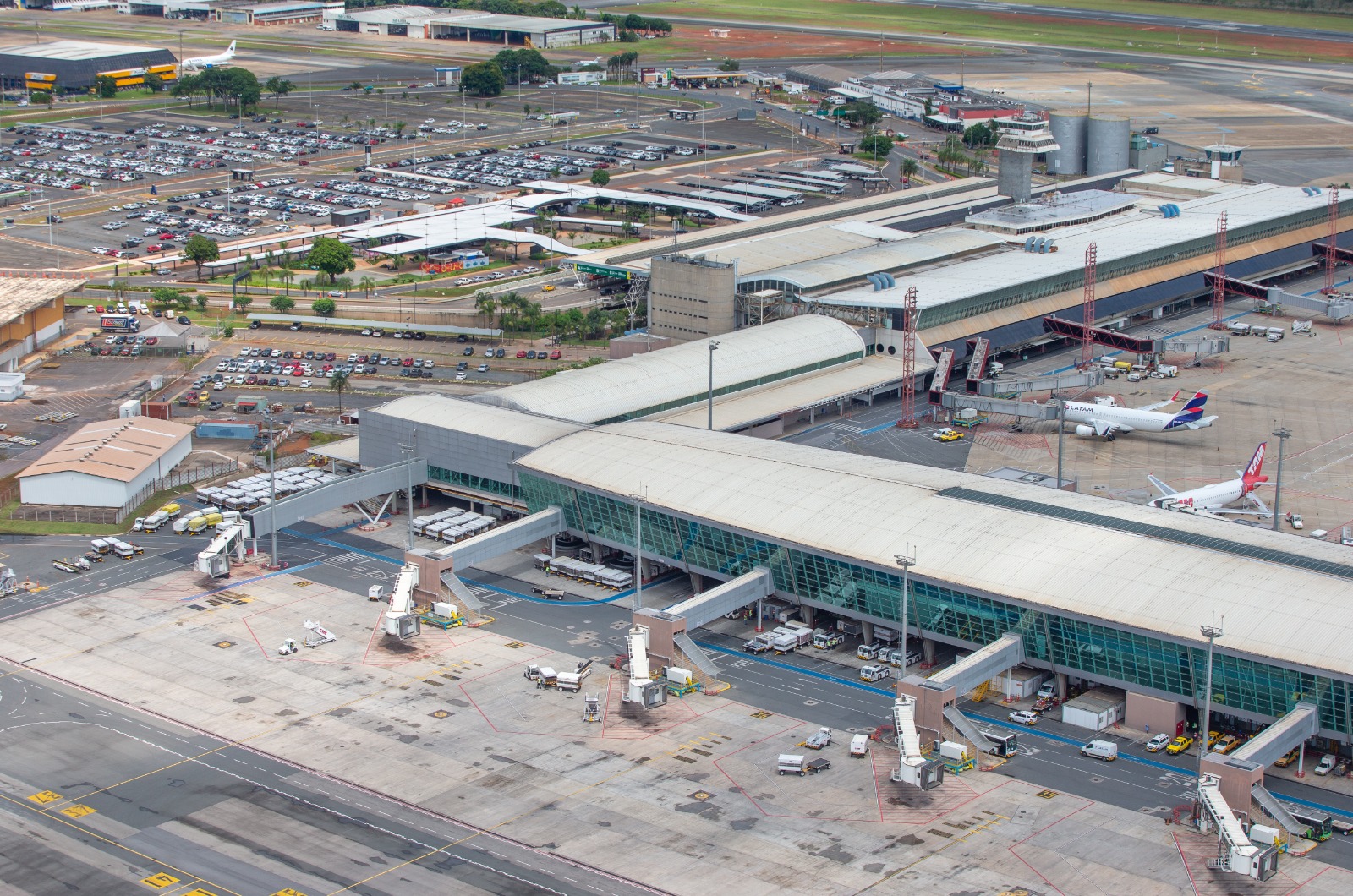 Vista aérea do Aeroporto de Brasília.