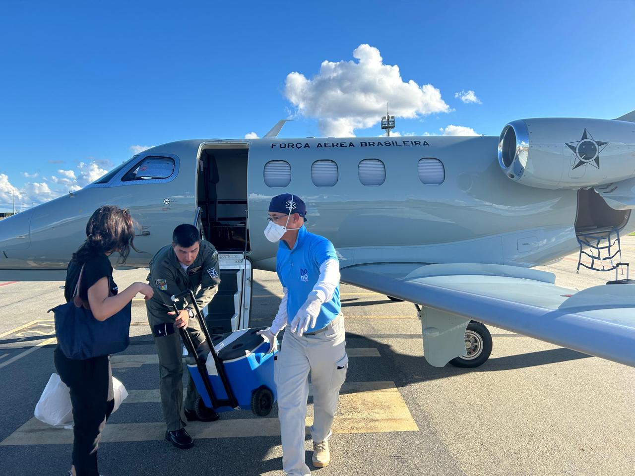 Transporte de órgão em aeronave da FAB.