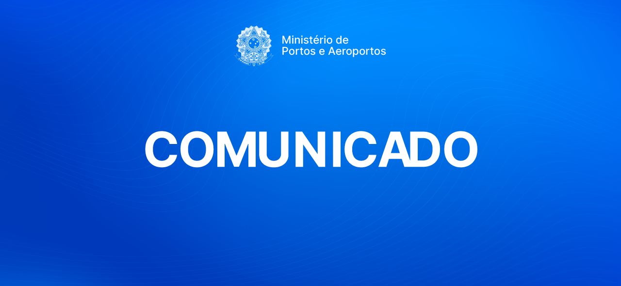 Fundo azul com palavra "comunicado' no centro