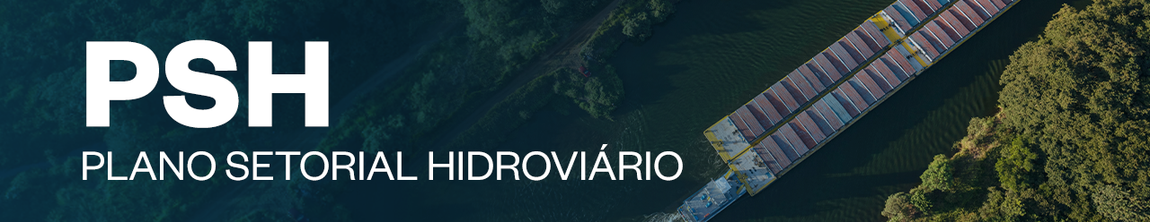 banner com escritos sobre plano setorial hidroviario