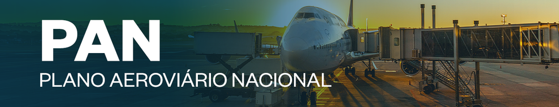 banner escrito PAN - Plano aeroviário Nacional