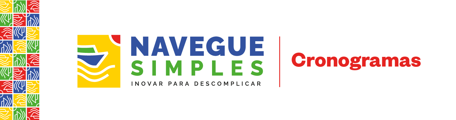 Banner escrito cronogramas programa navegue simples