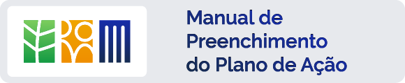 Logotipo institucional ao lado do texto "Manual Preenchimento do Plano de Ação".