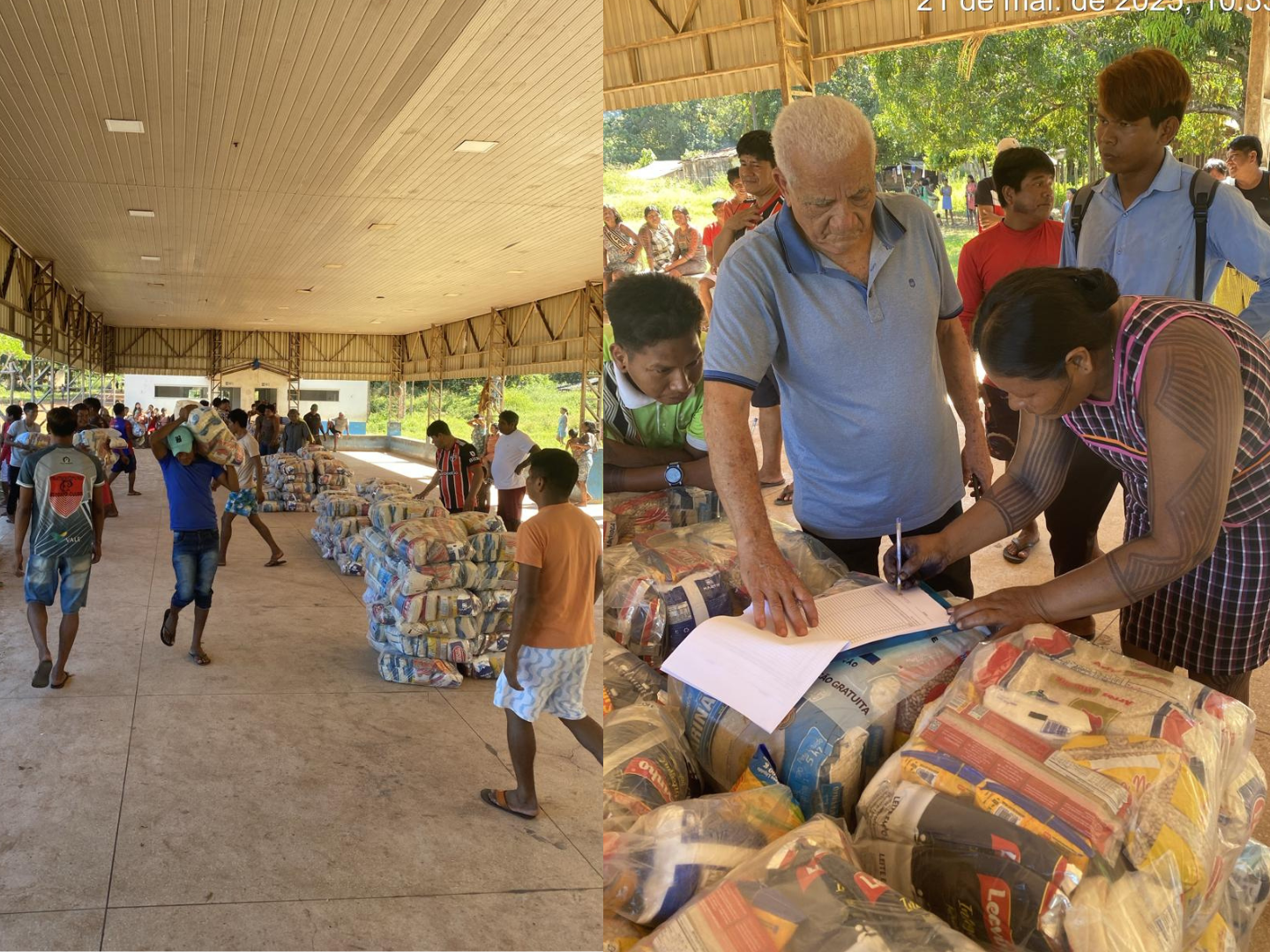 Ação garante segurança alimentar às comunidades indígenas durante a operação de desintrusão no território