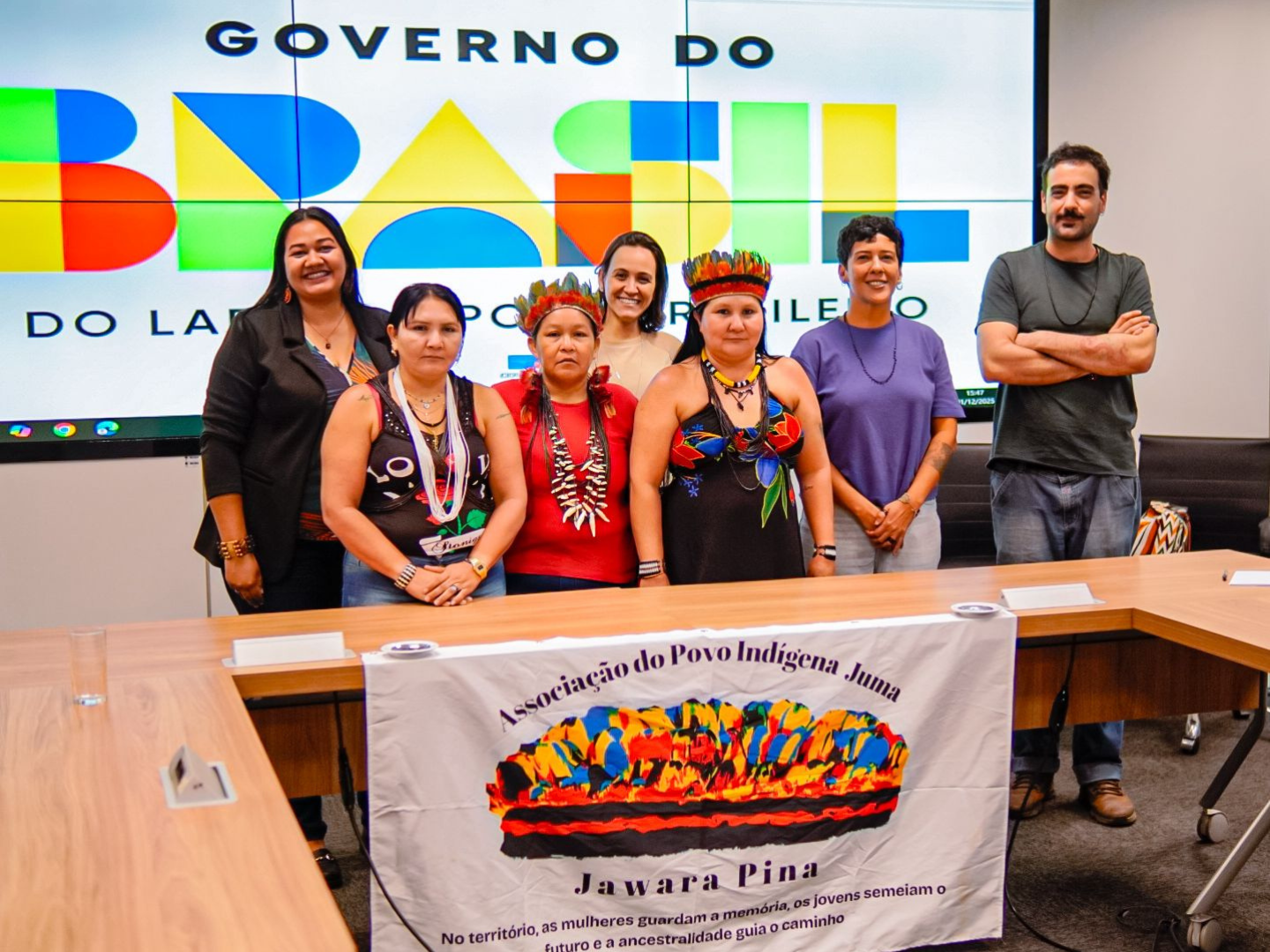 Representantes do povo Juma trazem demandas territoriais a Brasília