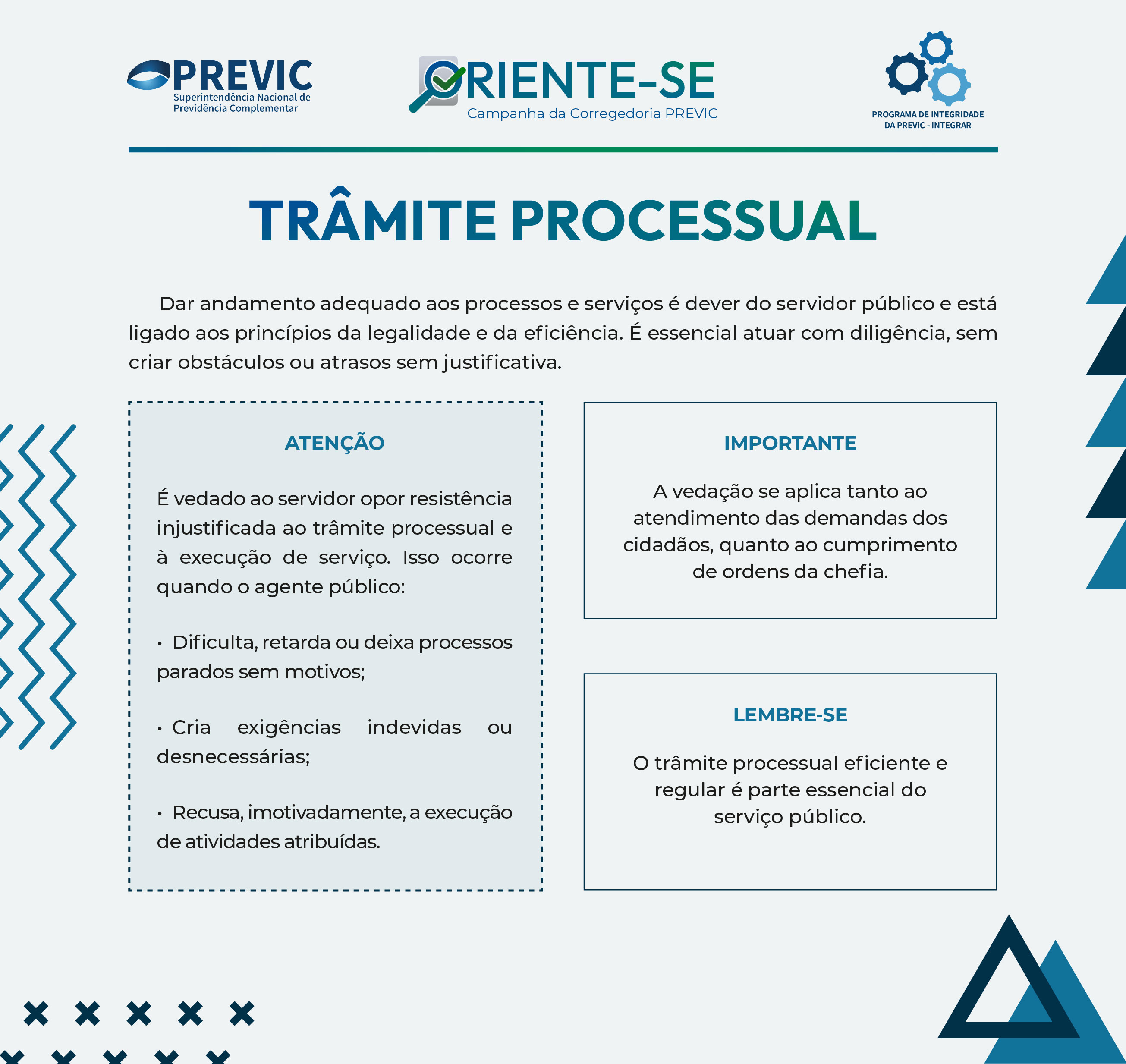 Infográfico da PREVIC sobre a gestão responsável e uso correto de verbas e bens patrimoniais.