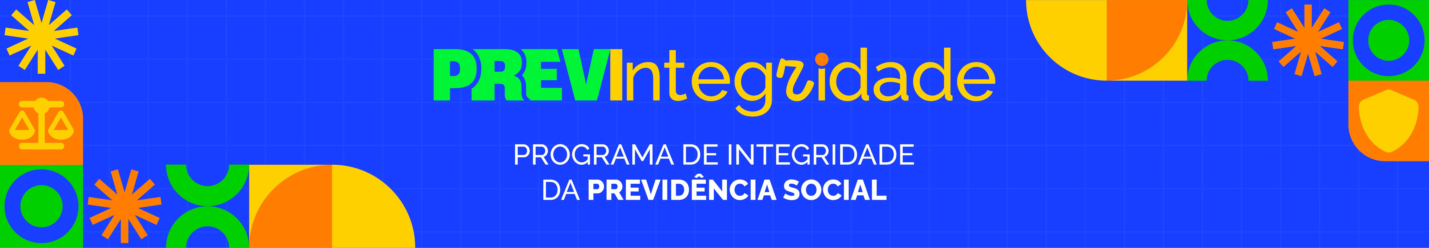 Banner inicial com a logo - PrevIntegridade - Programa de Integridade do Ministério da Previdência Social
