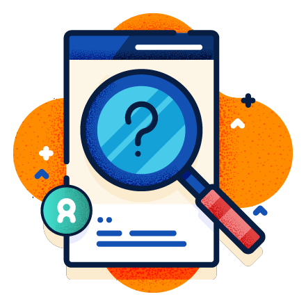 Banner - Página com uma interrogação