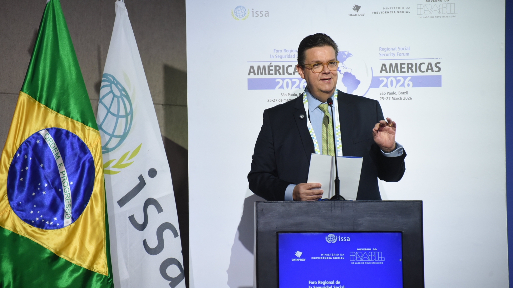 Ministro da Previdência Social, Wolney Queiroz, reafirma compromisso com inclusão social durante evento internacional sediado no Brasil