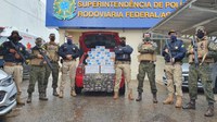 PRF em ação conjunta com Gefron apreende cigarros contrabandeados em Rio Branco