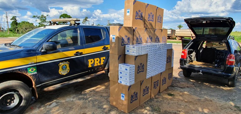 PRF faz apreensão de cigarros de origem estrangeira no interior do estado do Acre