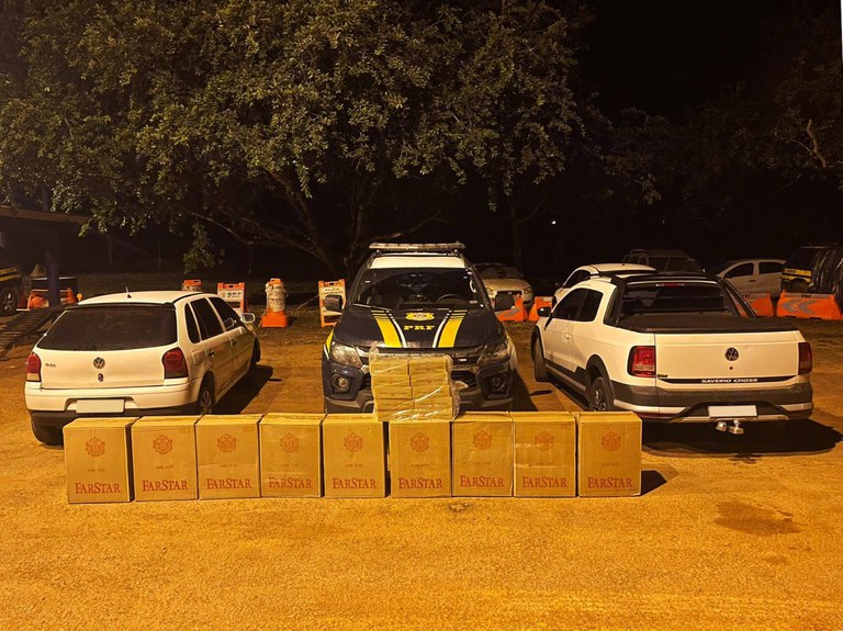 PRF apreende 4.500 maços de cigarros contrabandeados em Senador Guiomard/AC