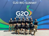 Grupo de Motociclistas da PRF/AC em destaque no G20 no Rio de Janeiro!