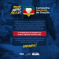 PRF encerra recebimento de doações para o Rio Grande do Sul, em Alagoas