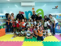 PRF realiza palestra educativa para alunos da educação infantil, em União dos Palmares/AL