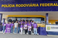 PRF e Secretaria de Direitos Humanos de Messias realizam ação em alusão ao Agosto Lilás