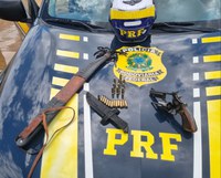 PRF/AL prende homem por porte ilegal de arma de fogo, em Murici/AL