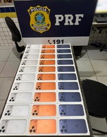 PRF apreende 30 iPhones sem comprovação fiscal em São Sebastião/AL