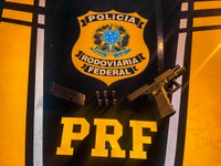 Arma de fogo ilegal apreendida pela PRF em Humaitá