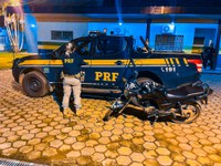 Em Humaitá, PRF-AM apreende motocicleta adulterada