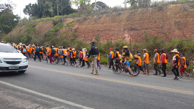 O trajeto de quase 70 quilômetros, em direção ao Santuário de Nossa Senhora D’Ajuda, ocorreu de forma tranquila, segura e sem incidentes.
