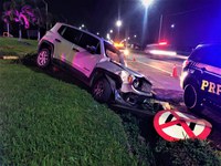 PRF recupera camioneta roubada após motorista fugir de abordagem e causar acidente na BR 324