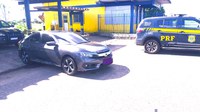 Civic com B.O registrado no Rio de Janeiro é recuperado pela PRF na BR 101