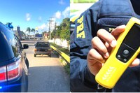 Após flagrar Uno transitando em zigue-zague na rodovia, PRF prende motorista totalmente embriagado em Santo Antônio de Jesus (BA)